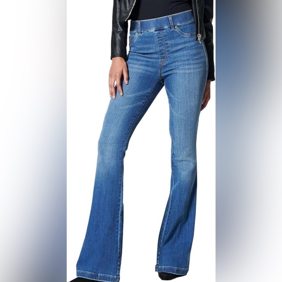 SPANX Denim - SPANX Jeans Blue Flare Leg High Waist Denim Size M